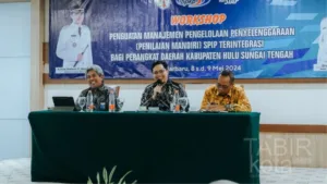Bupati HST Buka Workshop Penguatan Manajemen Pengelolaan Penyelenggaraan SPIP Terintegrasi