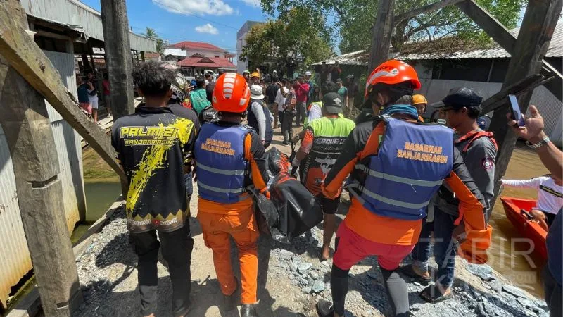 Ditemukan Tim SAR Gabungan 400 Meter dari LKP, Korban Tenggelam di Sungai Berangas Meninggal Dunia