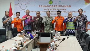 Tingkatkan Sinergi Penyelenggaraan Operasi SAR Kecelakaan Pesawat Udara, Basarnas Banjarmasin – PT Angkasa Pura I Tandatangani Nota Kesepahaman