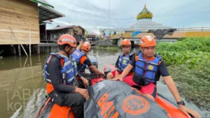 Gunakan Drone, Basarnas Banjarmasin Cari Pria Tenggelam di Sungai Nagara Tapin