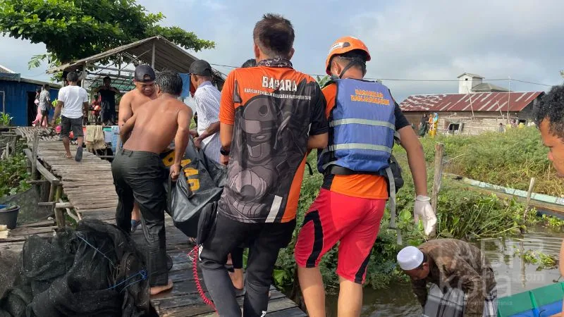 Hari Kedua Pencarian, Tim SAR Gabungan Temukan Jasad Pria Tenggelam di Sungai Nagara 50 Meter dari LKP