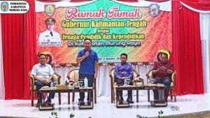Pj Bupati Mura Dampingi Gubernur Kalteng Ramah Tamah dengan Tenaga Pendidik