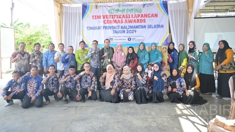 Sekda HST Dampingi Tim Penilai Germas di Matang Ginalun