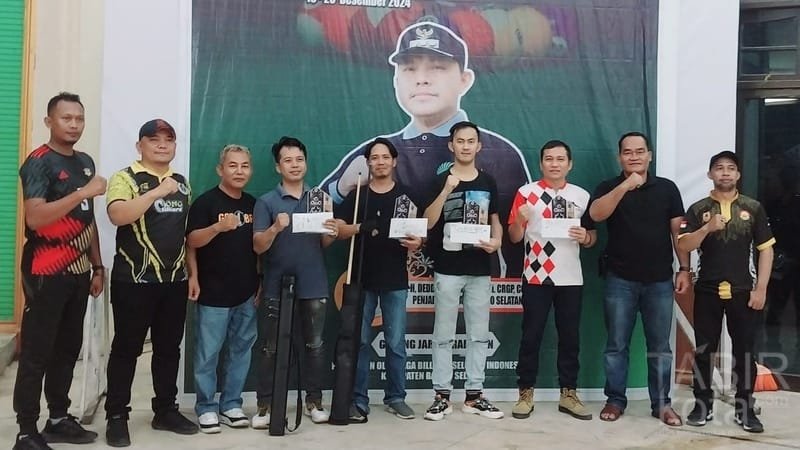 Ketua POBSI Barsel Apresiasi Para Juara Turnamen Biliar